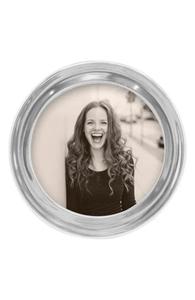 Mariposa Signature Round 5 X 5-inch Picture Frame In Silver