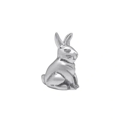 Mariposa Standing Bunny Napkin Weight In Silver