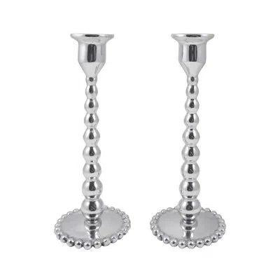 Mariposa String Of Pearls 2 Piece Candlestick Set