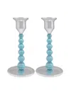 MARIPOSA STRING OF PEARLS 2-PIECE CANDLESTICK SET
