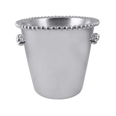 Mariposa String Of Pearls Individual Ice Bucket In Silver