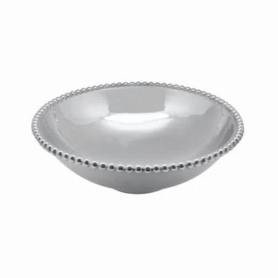 Mariposa String Of Pearls Large Serving Bowl In Silver