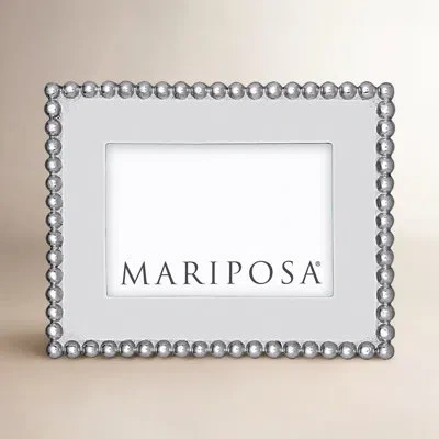 Mariposa String Of Pearls Picture Frame In Silver