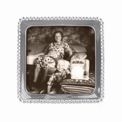 Mariposa String Of Pearls Picture Frame In Silver
