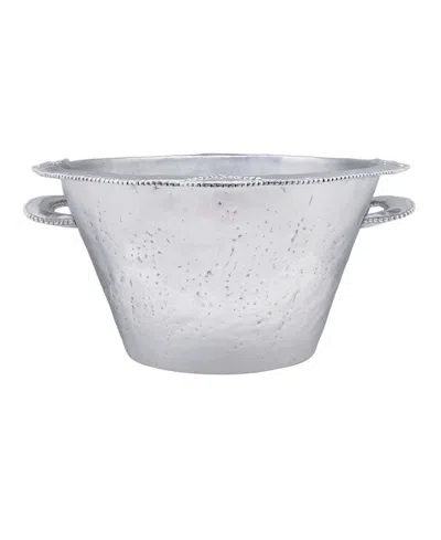 Mariposa Sueno Aluminum Medium Ice Bucket In Silver