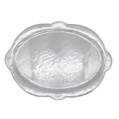 Mariposa Sueno Oval Platter In Silver