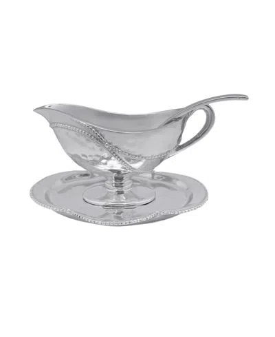 Mariposa Sueno Sandcast Aluminum Gravy Boat, Set Of 3 In Gray