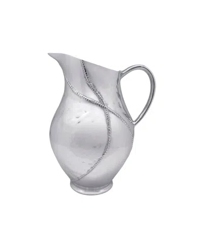 Mariposa Sueno Sandcast Aluminum Pitcher In Gray