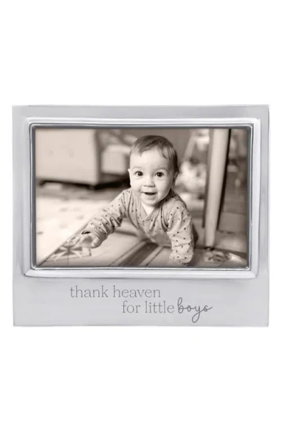 Mariposa Thank Heaven For Little Boys 4 X 6-inch Picture Frame In Silver