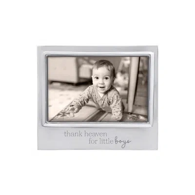 Mariposa Thank Heaven For Little Boys Signature 4x6 Frame  _x000d_ In Silver