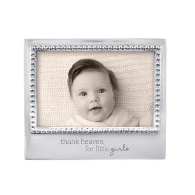 Mariposa Thank Heaven For Little Girls Beaded 4x6 Frame _x000d_ In Silver