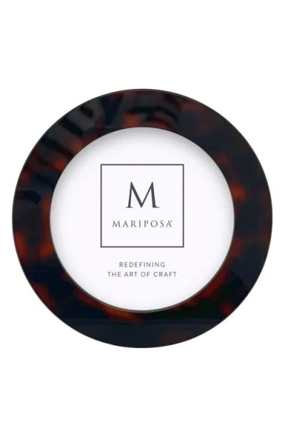 Mariposa Tortoise Pattern Round Picture Frame In Brown