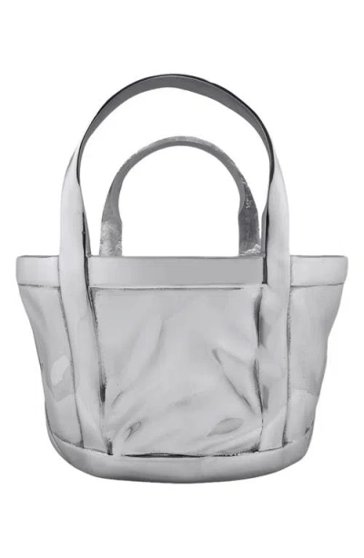 Mariposa Tote Bag Wine Bucket In Silver