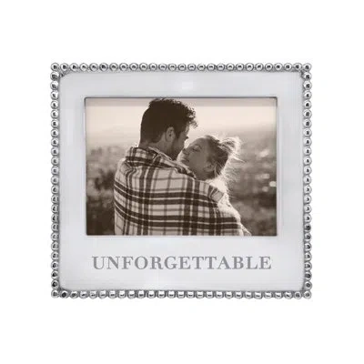 Mariposa Unforgettable Beaded 5x7 Frame In Silver