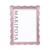 Mariposa Wavy Enamel Frame, 5" X 7" In Pink