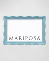 Mariposa Wavy Enamel Frame, 4" X 6" In Aqua