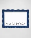 Mariposa Wavy Enamel Frame, 4" X 6" In Blue