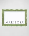 Mariposa Wavy Enamel Frame, 4" X 6" In Green