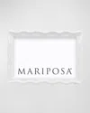 Mariposa Wavy Enamel Frame, 4" X 6" In White