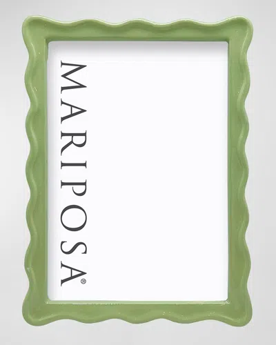 Mariposa Wavy Enamel Frame, 5" X 7" In Green