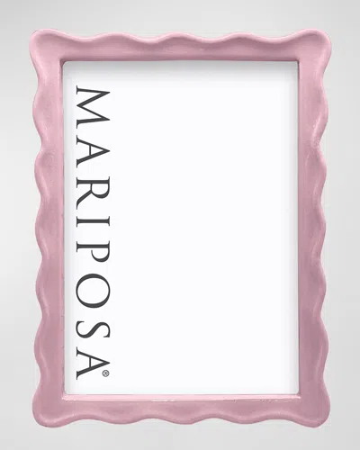 Mariposa Wavy Enamel Frame, 5" X 7" In Pink