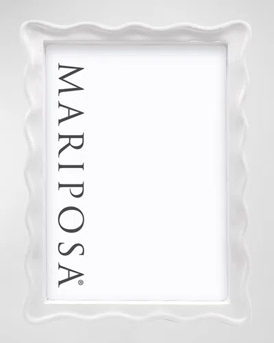 Mariposa Wavy Enamel Frame, 5" X 7" In White