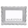 Mariposa Wavy Engravable Picture Frame, 4 X 6 In Silver