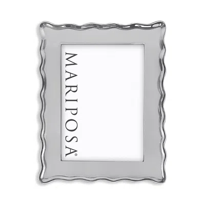 Mariposa Wavy Engravable Picture Frame, 5 X 7 In Silver