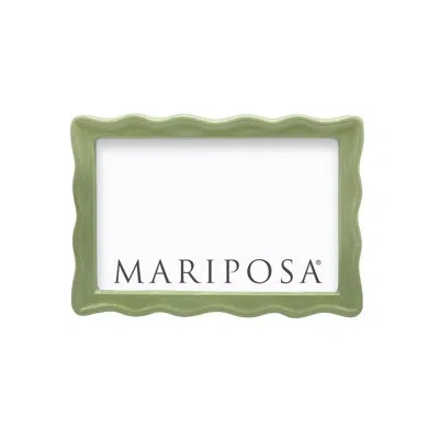 Mariposa Wavy Metal Picture Frame Collection In Green