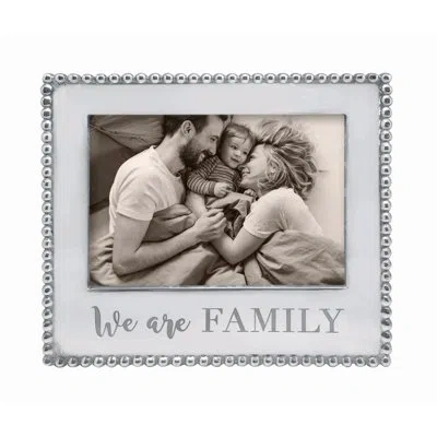 Mariposa We Are Family Beaded Picture Frame In Silver