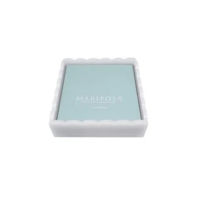 Mariposa Welcome Home Acrylic Napkin Holder In White