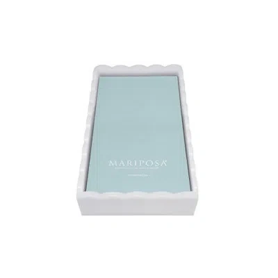 Mariposa Welcome Home Acrylic Napkin Holder In White