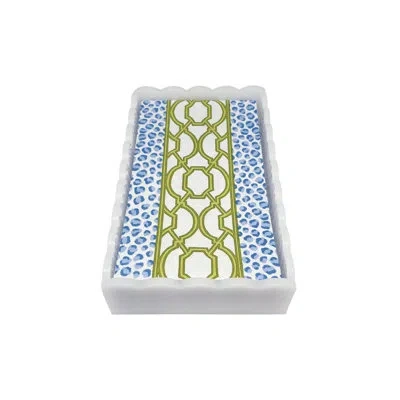 Mariposa Welcome Home Acrylic Napkin Holder In White