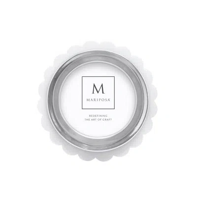Mariposa Welcome Home Metal Round Picture Frame In White