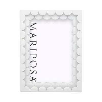 MARIPOSA WHITE ACRYLIC DOUBLE SCALLOP FRAME, 5 X 7