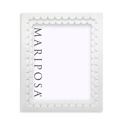 MARIPOSA WHITE ACRYLIC DOUBLE SCALLOP FRAME, 8 X 10