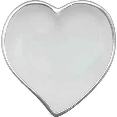 Mariposa White Heart Trinket Dish