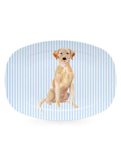 Mariposa Woof Woof Best Friends Yellow Lab Platter In Neutral