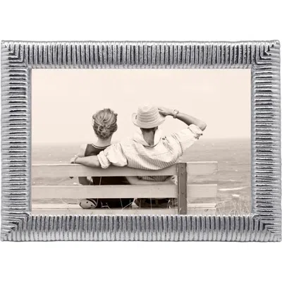 Mariposa Woven Texture 4 X 6-inch Picture Frame In Silver