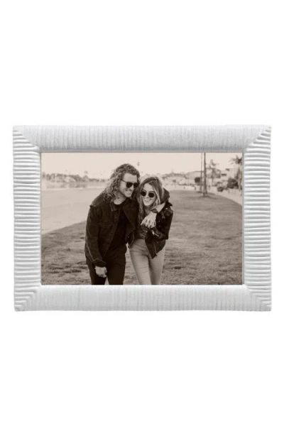 Mariposa Woven Texture 4 X 6-inch Picture Frame In White