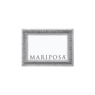 Mariposa Woven White 5x7 Frame In Silver