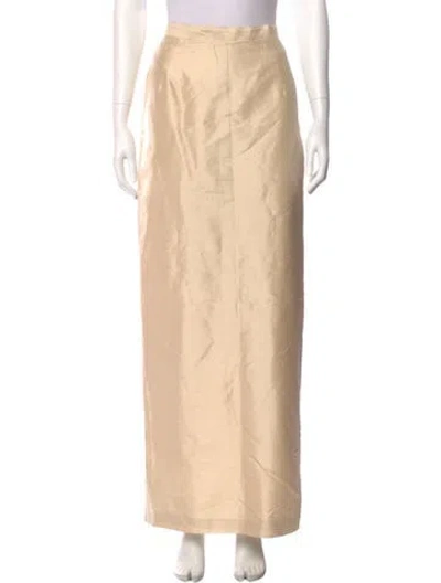 Pre-owned Marisa Baratelli Silk Long Skirt In Neutral