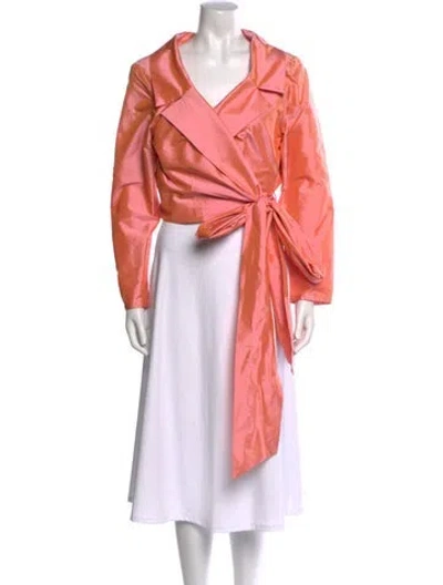 Pre-owned Marisa Baratelli Vintage Silk Blouse In Orange