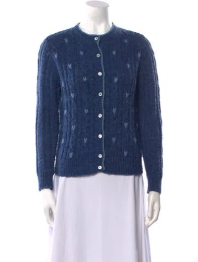 Pre-owned Marisa Christina Crew Neck Sweater In Blue