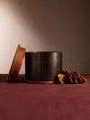 Marisa Klaster Hand-turned Wood And Steel Snack Container  Abask Luxury Gift