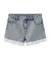 Marissa Chiara Belt Loop Denim Shorts In Blue