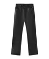 Marissa Chiara Belt Loop Leather Pants In Black