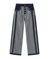 Marissa Chiara Belt Loop Panel Jeans In Gray