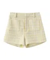 Marissa Chiara Belt Loop Shorts In Yellow