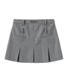 Marissa Chiara Belt Loop Skirt In Gray